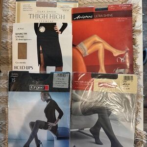 1 LOT of 5 pairs of Thigh Highs, multiple colors,